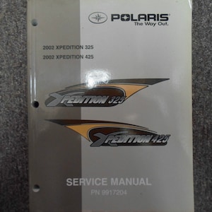 2002 Polaris Xpedition 323 425 Atv Quad Service Shop Repair Manual Oem