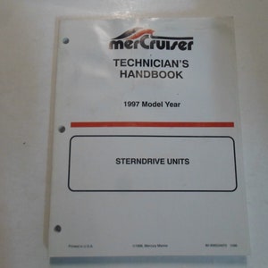 1997 Mercruiser Technicians Handbook Sterndrive Units Manual Water Damaged Oem
