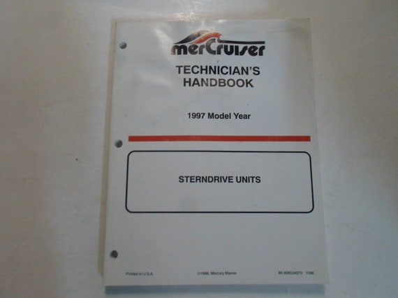 1997 Mercruiser Technicians Handbook Sterndrive U… - image 1