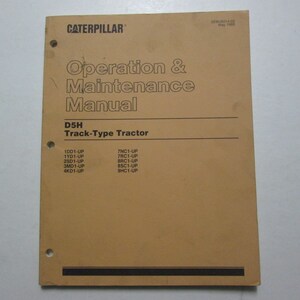 Caterpillar D5H Track-Type Tractor Operation & Maintenance Manual CAT x OEM