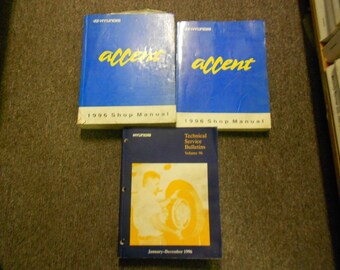 1996 Hyundai Accent Service Repair Shop Manual Set Factory Oem Book 96 Hyundai