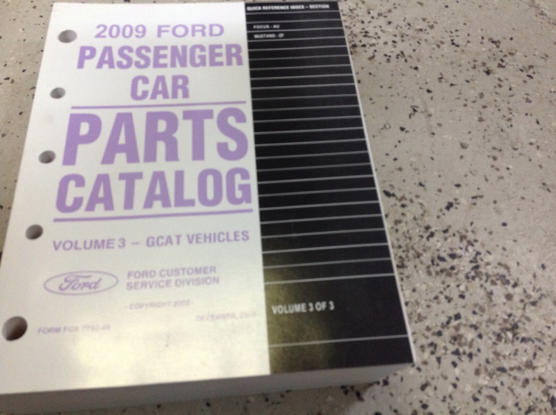 2009 Ford Mustang & Ford Focus Parts Catalog Manual OEM Factory Etsy