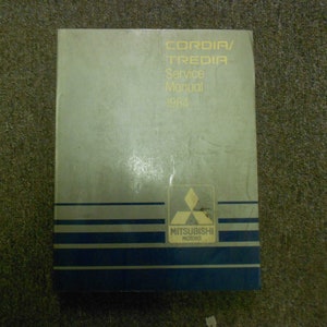 1984 Mitsubishi Cordia Tredia Service Repair Repair Workshop Manual OEM