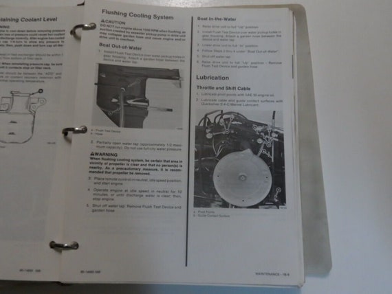 1986 MerCruiser 10 Marine Engines GM 4 Cylinder Service Manual BINDER DAMAGED View 6