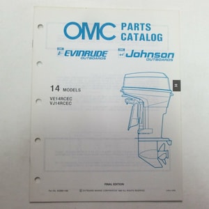 1990 OMC Johnson Evinrude Outboards 14 Models Parts Catalog Manual 432880