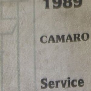 1989 Chevy Chevrolet Camaro Ss Z28 Rs Service Shop Repair Manual Brand New Repri