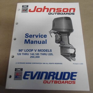 1991 Johnson Evinrude Outboards 90 Loop V Models 120 140 185 225 250 300 OEM x