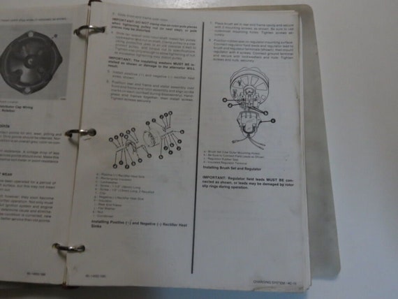 1986 MerCruiser 10 Marine Engines GM 4 Cylinder Service Manual BINDER DAMAGED View 4