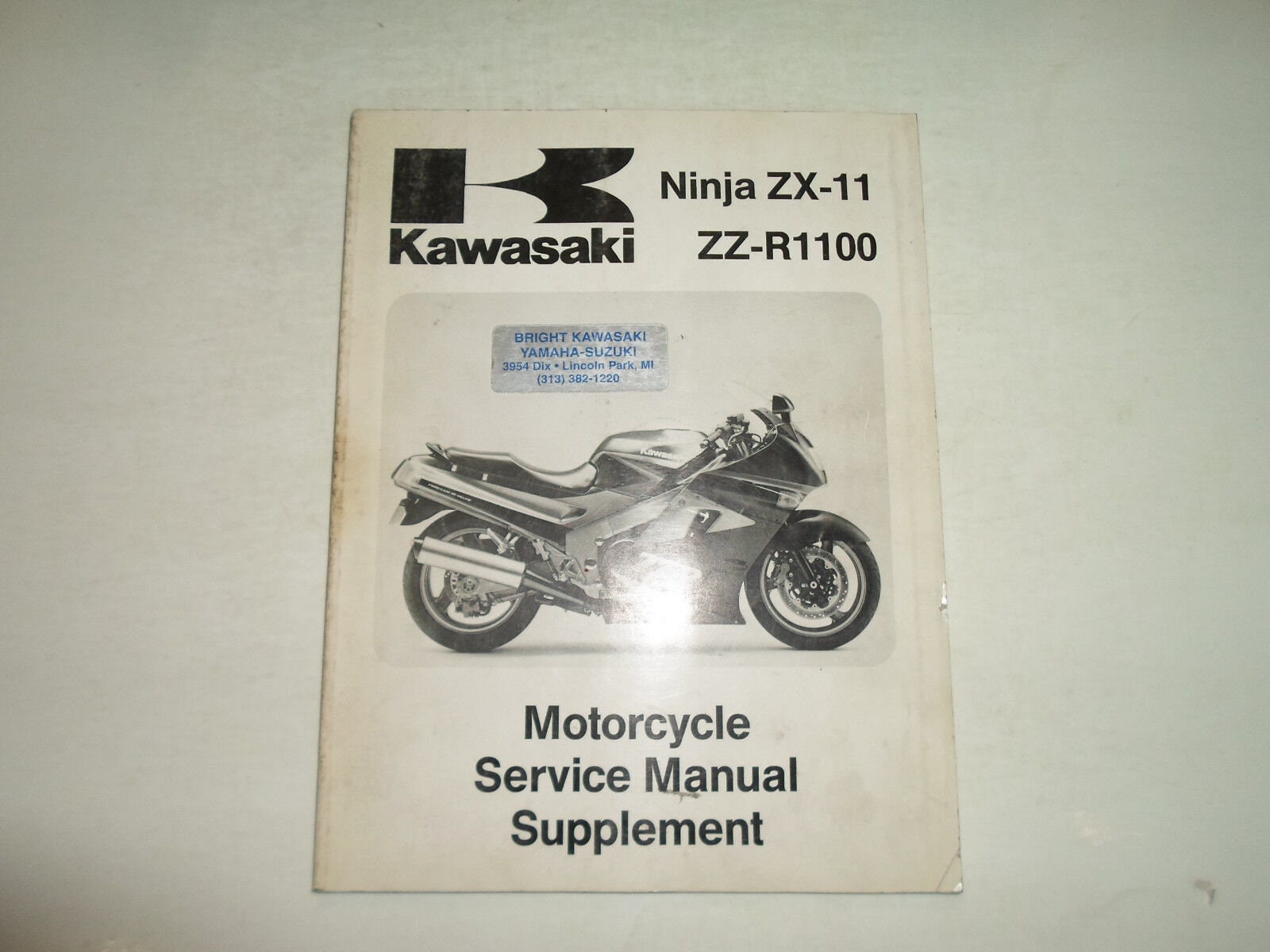 レア カワサキ ZZR1100 英語版 サービスマニュアル（1990-1993