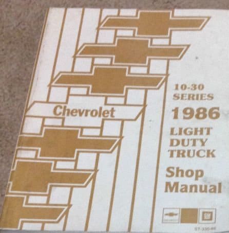 1986 Chevrolet GMC Truck Van Blazer Suburban Chassis Shop Service