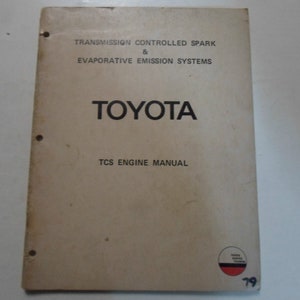 1979 Toyota TCS EMS Engine Service Repair Shop Manual Factory OEM Book Used