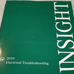 2010 Honda INSIGHT Electrical Troubleshooting Wiring Diagram Manual ETM EDM