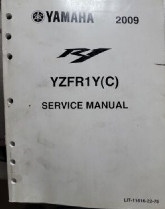2009 Yamaha Yzfr1y (C) R1 Service Shop Repair Manual Lit-11616-22-78 Oem Set WATER