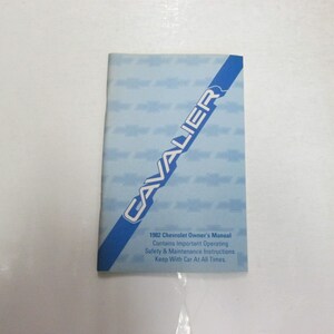 1982 Chevrolet Cavalier Owners Manual Operating Safety Maintenance Minor Stains