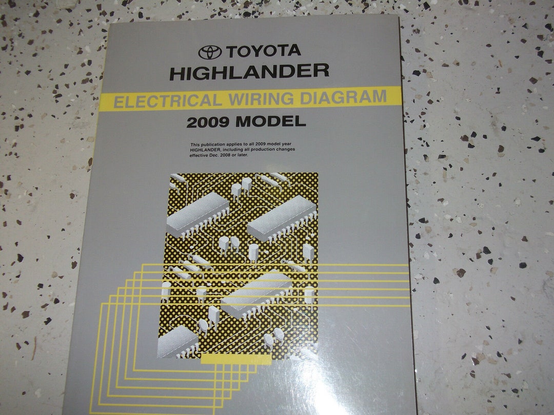 2009 Toyota HIGHLANDER Electrical Wiring Diagram Manual EWD Etsy