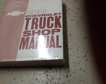 1963 Chevy Chevrolet Pickup Truck Shop Repair Service Workshop Manual Brand New