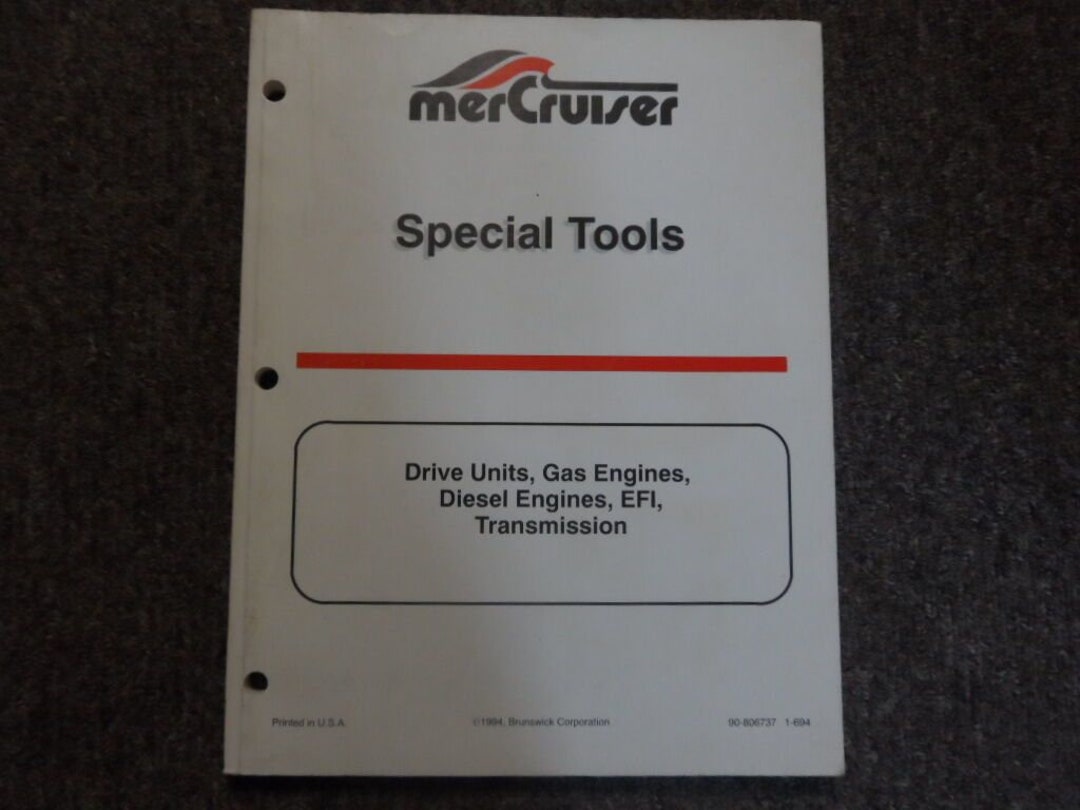 1994 Mercruiser Special Tools Drive Units Gas Diesel Engines EFI Trans