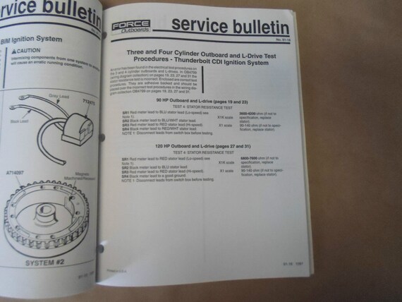 1990-1994 Force Outboards Service Bulletin Collec… - image 8