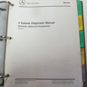 1990s Mercedes Body Drivetrain & Accessories Service Manual Supplement Updates *