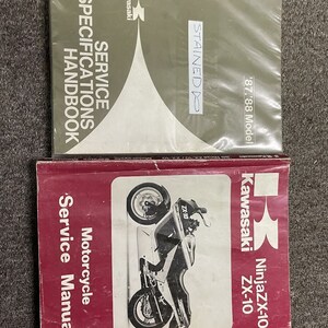 1988 Kawasaki Ninja Zx-10R Motorcycle Service Repair Shop Manual Set Oem W Specs