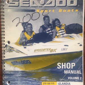 2000 SEA-DOO Islandia Sport Boats-Volume 2-Shop Manual 219100115