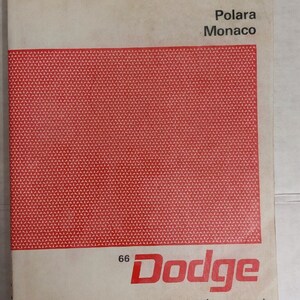 1966 Dodge Mopar POLARA & MONACO Service Shop Reparatur Werkstatt-Handbuch Original