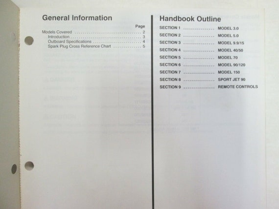 1994 Force Outboards Technicians Handbook Manual … - image 3