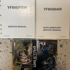 2008 2009 Yamaha YFM40FBW ATV Service Shop Repair Set W Supplement + Update