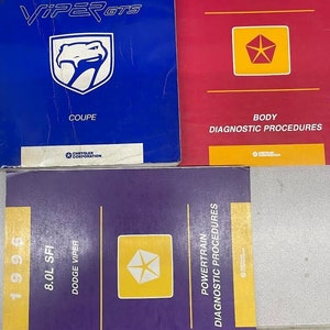 1996 Dodge Viper Gts Coupe Servicio Reparación Taller Taller Manual Set Oem