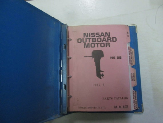 1986.6 Nissan Outboard Motor Parts Catalog Binder… - image 2