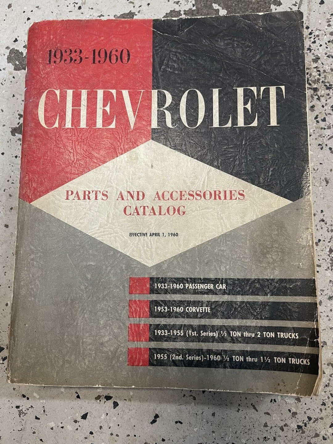 1933 1950 1957 1960 Chevrolet Parts Catalog Manual Corvette Pass Car