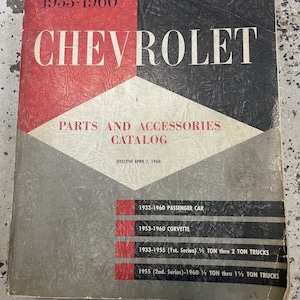 1933 1950 1957 1960 Chevrolet Parts Catalog Manual Corvette Pass Car Trucks OEM