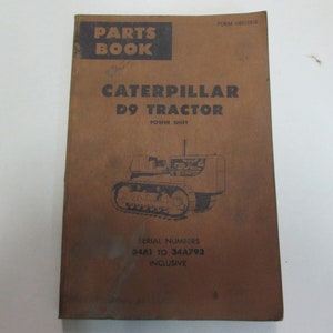 Caterpillar D9 Tractor Power Shift Parts Book Manual 34A1 TO 34A793 WEAR STAINS