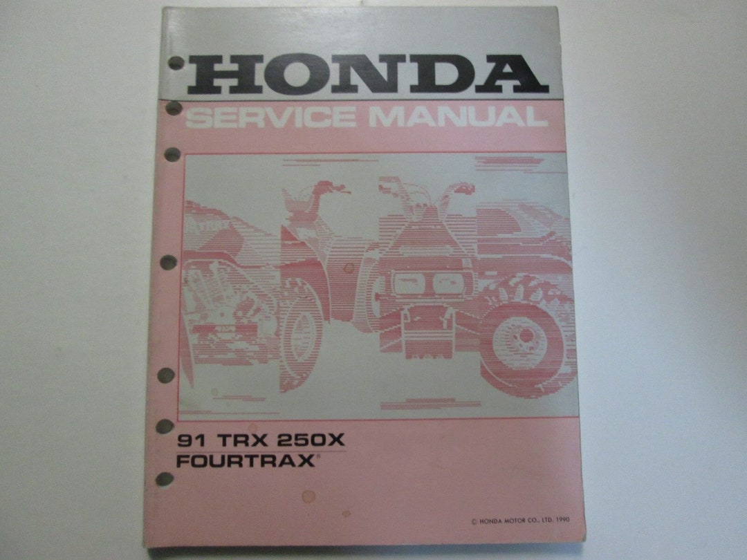 1991 1992 Honda Trx 250X Fourtrax Service Shop Repair Manual Set W