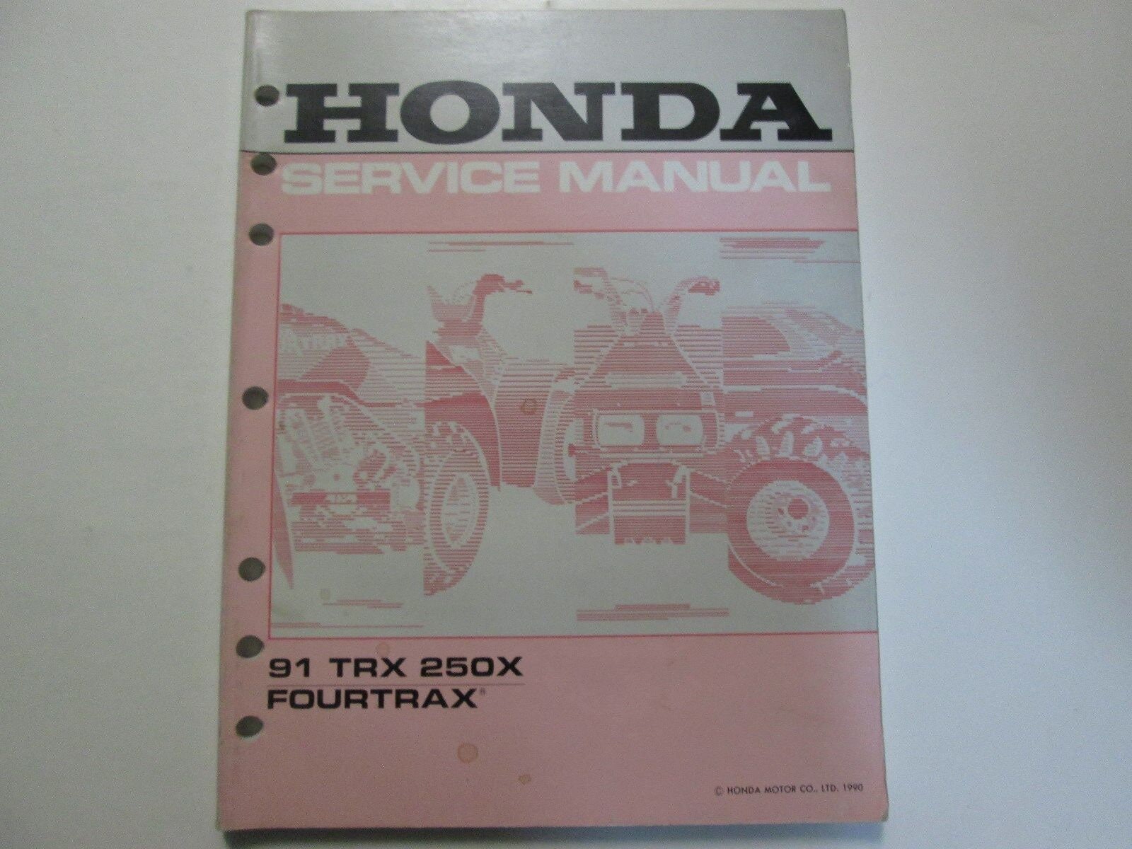 1991 1992 Honda Trx 250X Fourtrax Service Shop Repair Manual Set W