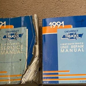 1991 Chevy Ck Truck 1500 2500 3500 Service Shop Manuale di riparazione Set W Unità Oem