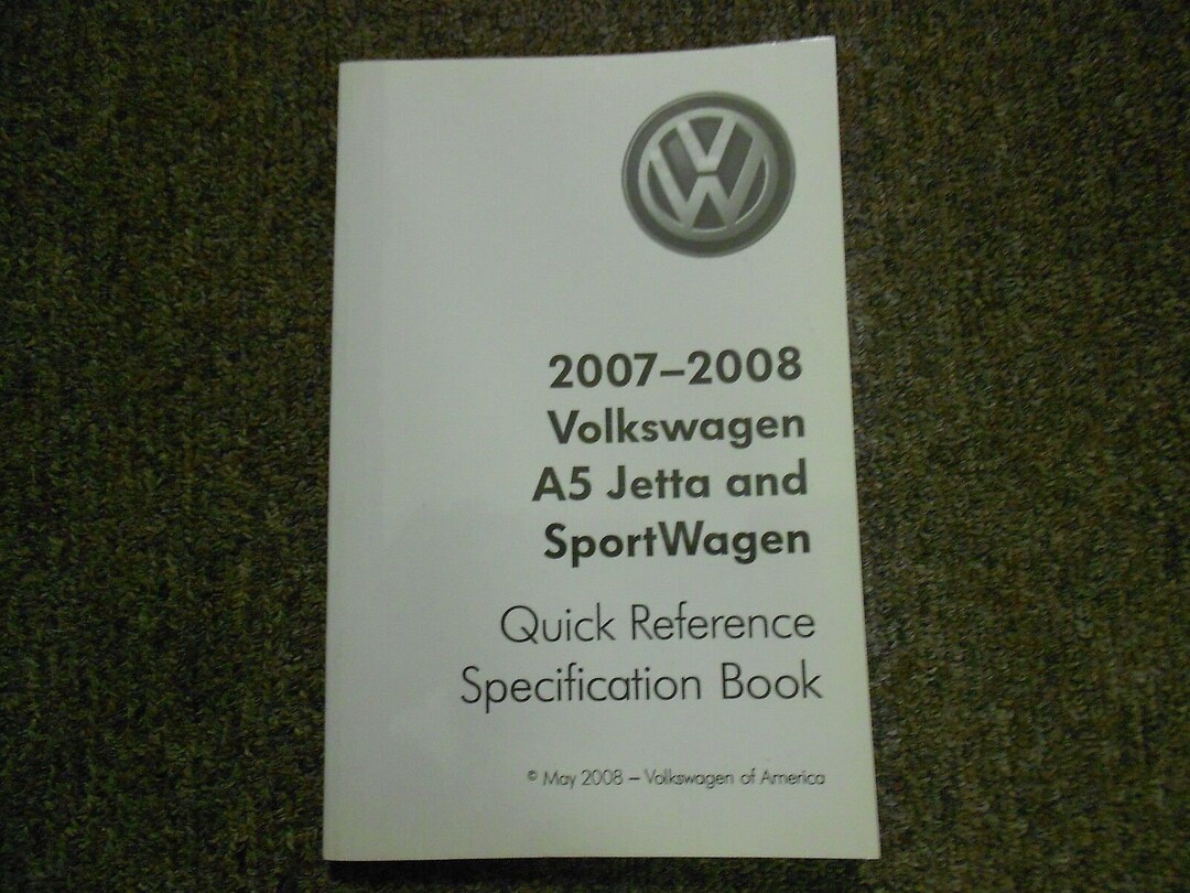 Vw Quick Guide 2007 2008 Volkswagen VW JETTA SPORTWAGEN Quick Reference Specification ...