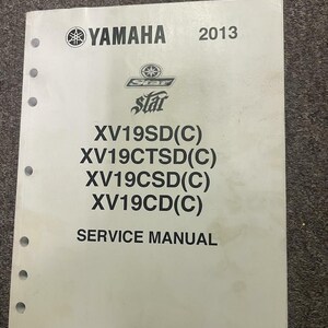 2013 Yamaha XV19SD STAR XV19 Repair Service Shop Manual LIT-11616-26-33 OEM