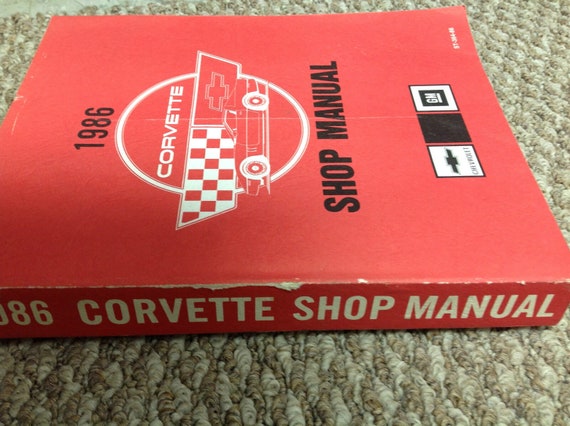 1986 Corvette Shop Manual Set Chevy Chevrolet Repair Service And
