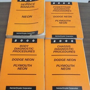 2000 Dodge Mopar Neon Service Repair Shop Workshop Manual OEM W Diagnostic Books