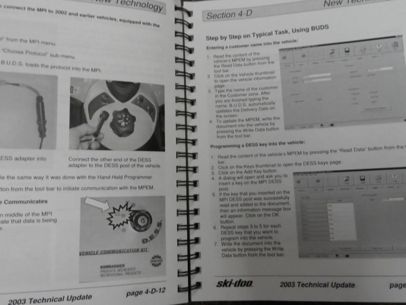 2003 Ski Doo Technical Update Book Manual Factory Dealer Ship Oem Book B/W Cover image 3