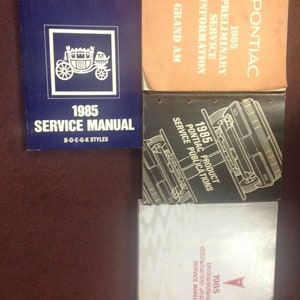 1985 Pontiac Grand Am Service Shop Repair Manual Set W Bulletins + Fisher Body