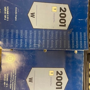 2001 Pontiac Grand Prix Service Shop Repair Workshop Manual INCOMPLETE Set