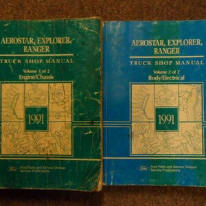 1991 Ford Ranger Explorer Aerostar Service Shop Repair Manual Set Factory