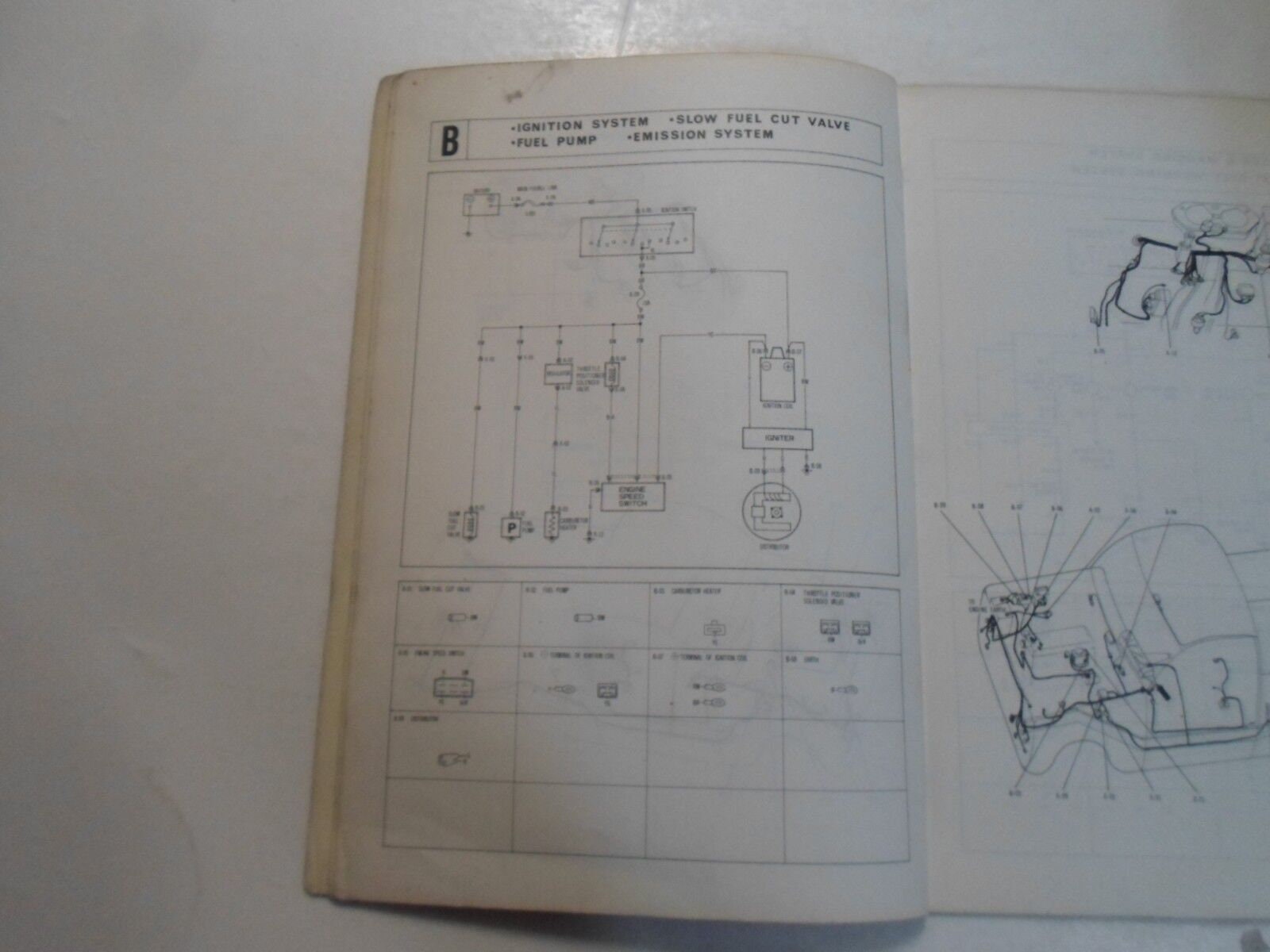 1979 Mazda B2000 Wiring Diagram Shop Manual Worn Stained Etsy