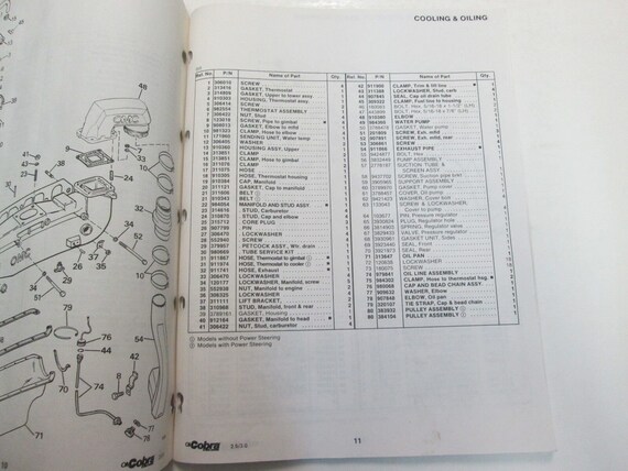 1986 Omc Cobra Stern Drives 2.5 3.0 Parts Catalog Manual Water Damage Stains Oem View 6