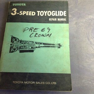 1968 1969 3 Speed Toyo Glide Toyoglide Service Shop Repair Manual Oem 65 Rare