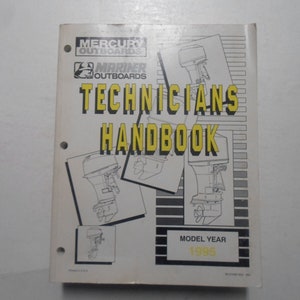 1995 Mercury Mariner Outboards Technicians Handbook Manual STAINED MINOR WEAR 95