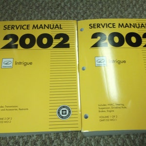 2002 Oldsmobile INTRIGUE Service Shop Repair Workshop Manual Set FACTORY GM
