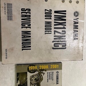 2001 Yamaha Motorcycle VMX12N VMX12NC Service Repair Workshop Manual OEM Set